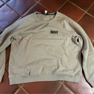 REI Co•op Adult Large BEIGE CREW NECK sweatshirt Long Sleeve Pullover Fleece